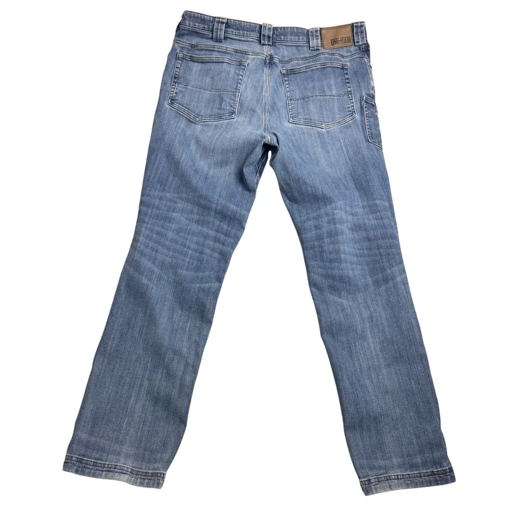 Duluth Trading Ballroom Double Flex Jeans Mens 36x32 Light Wash Standard Fit